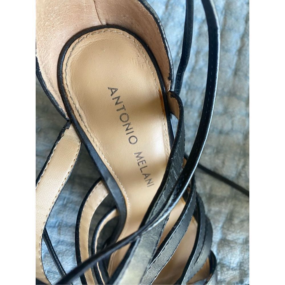 Antonio Melani Black Wedge Sandals - Picture 3 of 5